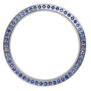 Sølv toppring med 54 vakre blå safirer fra Christina Jewellery & Watches